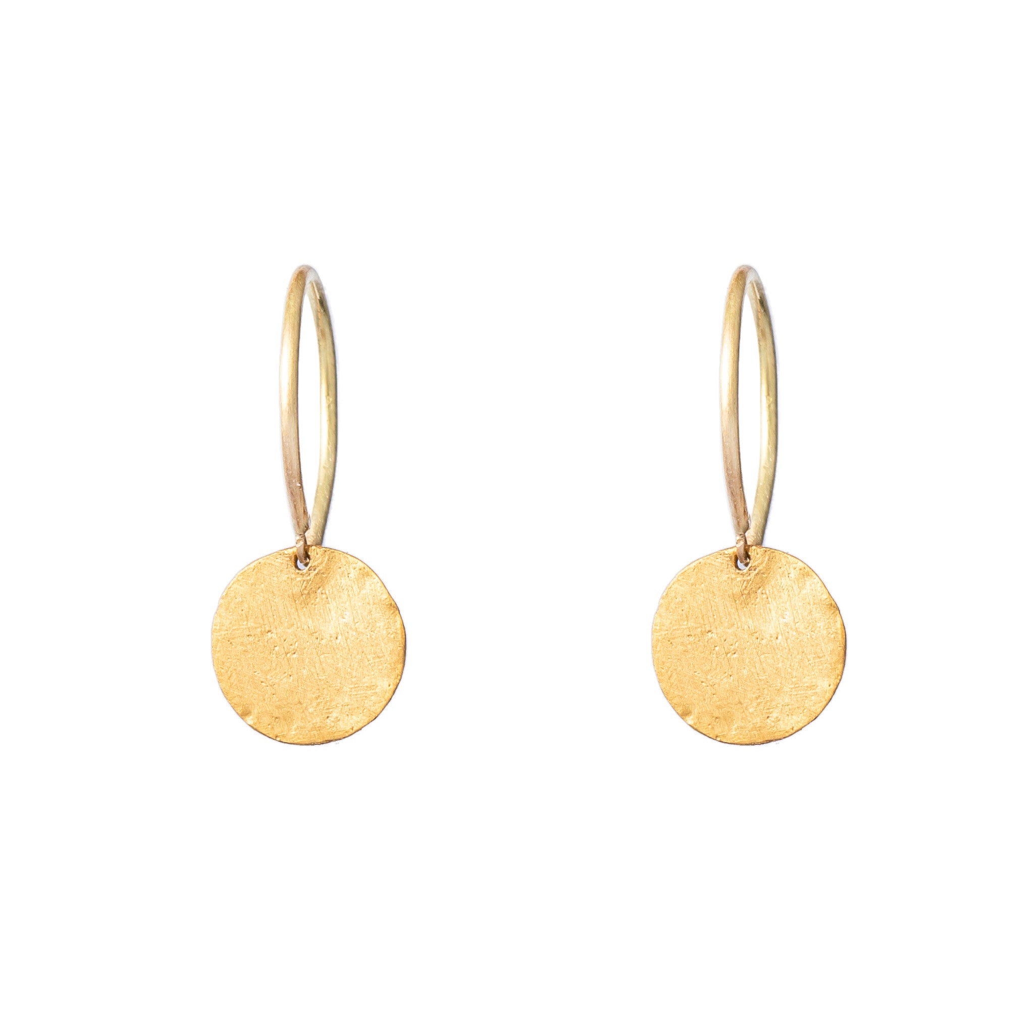 Alectrona Earrings in 24ct and 18ct Yellow Gold